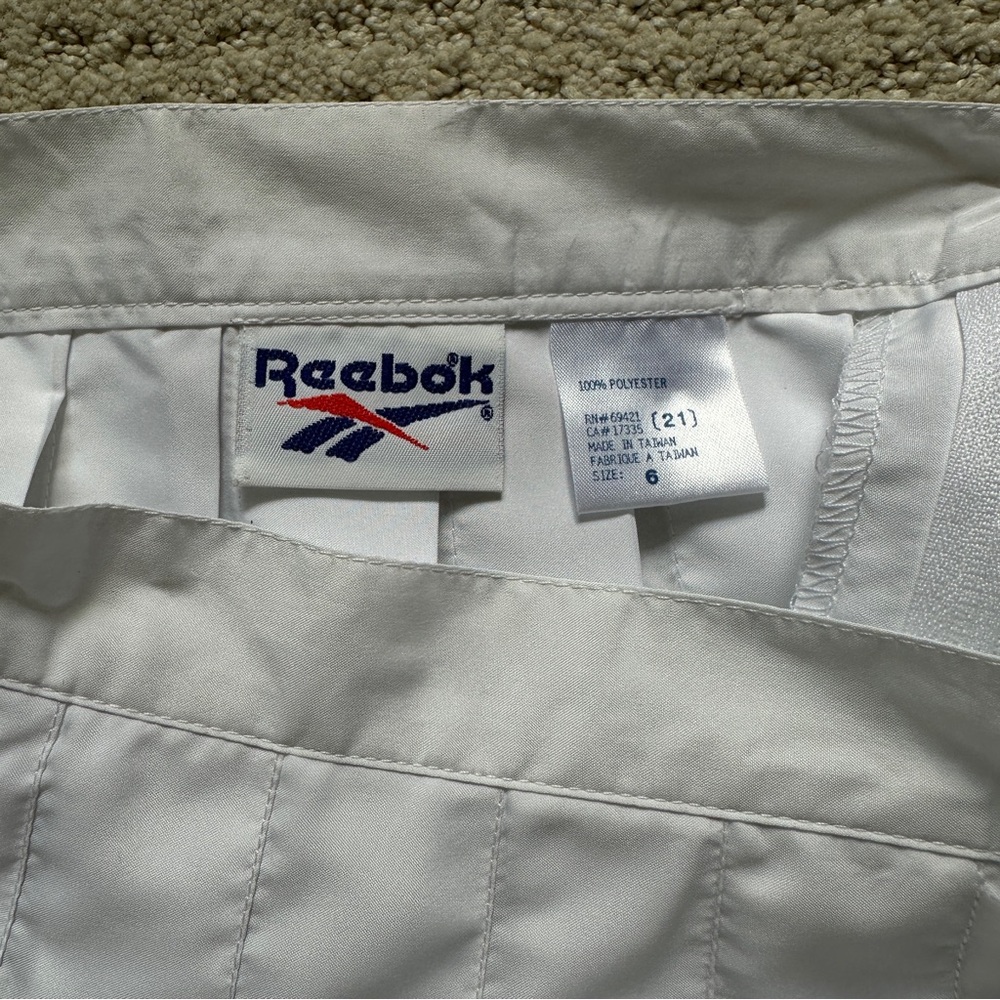 Vintage 90's White Pleated Reebok Tennis Skirt